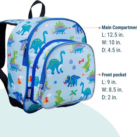 Wildkin 12-Inch Kids Backpack for Boys & Girls Perfect for Daycare and Preschool - Picture 5 of 7